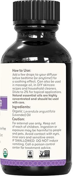 Naturals Organic Lavender Essential Oil Few Drops. BOOM.